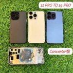 Body housing converter For iphone 11 to 14 pro back body housing converter