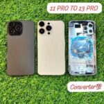 Body housing converter For iphone 11 to 13 pro back body housing converter